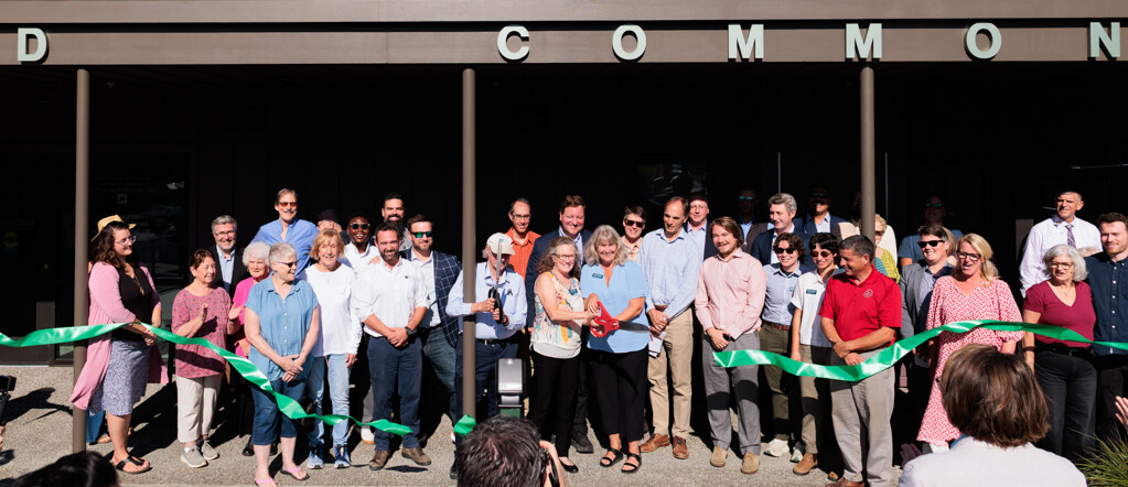 Photo of Reid Commons ribbon cutting