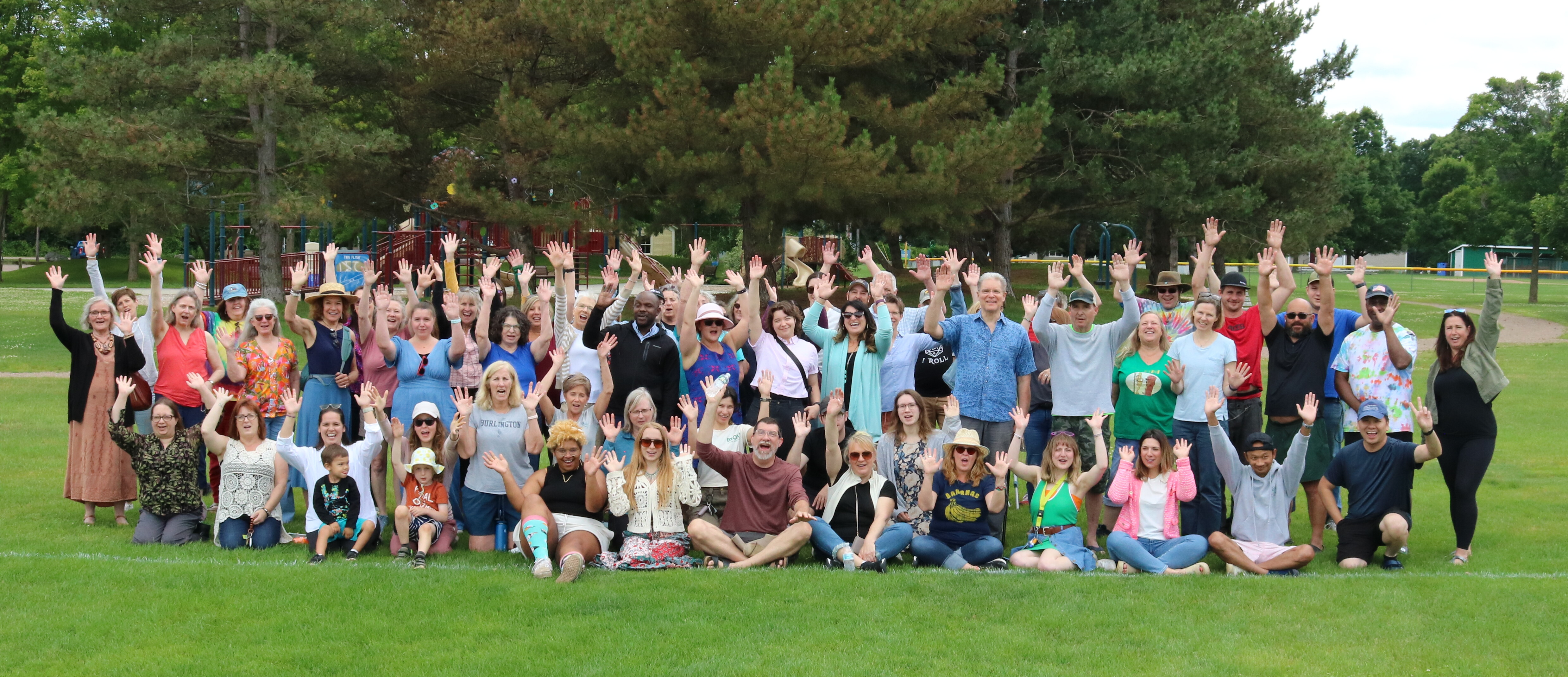 Cathedral Square staff group photo from summer picnic.