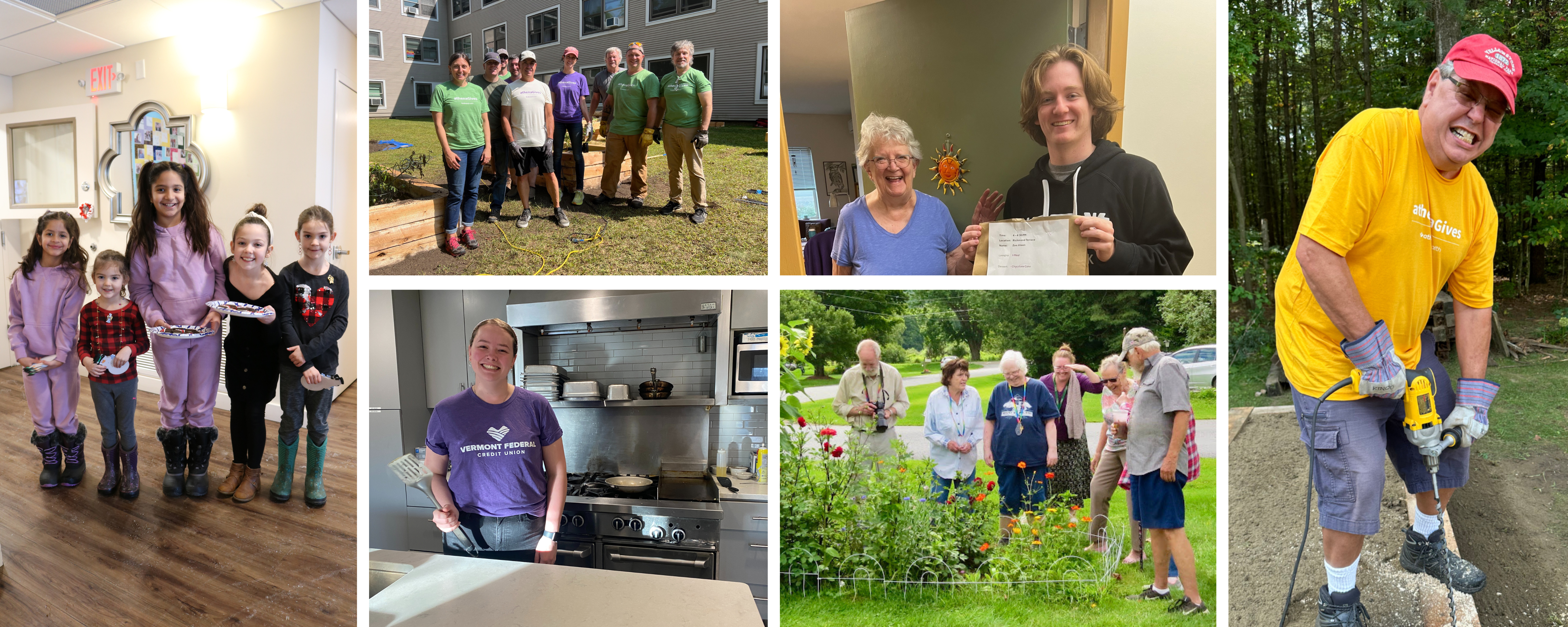 Collage of volunteers