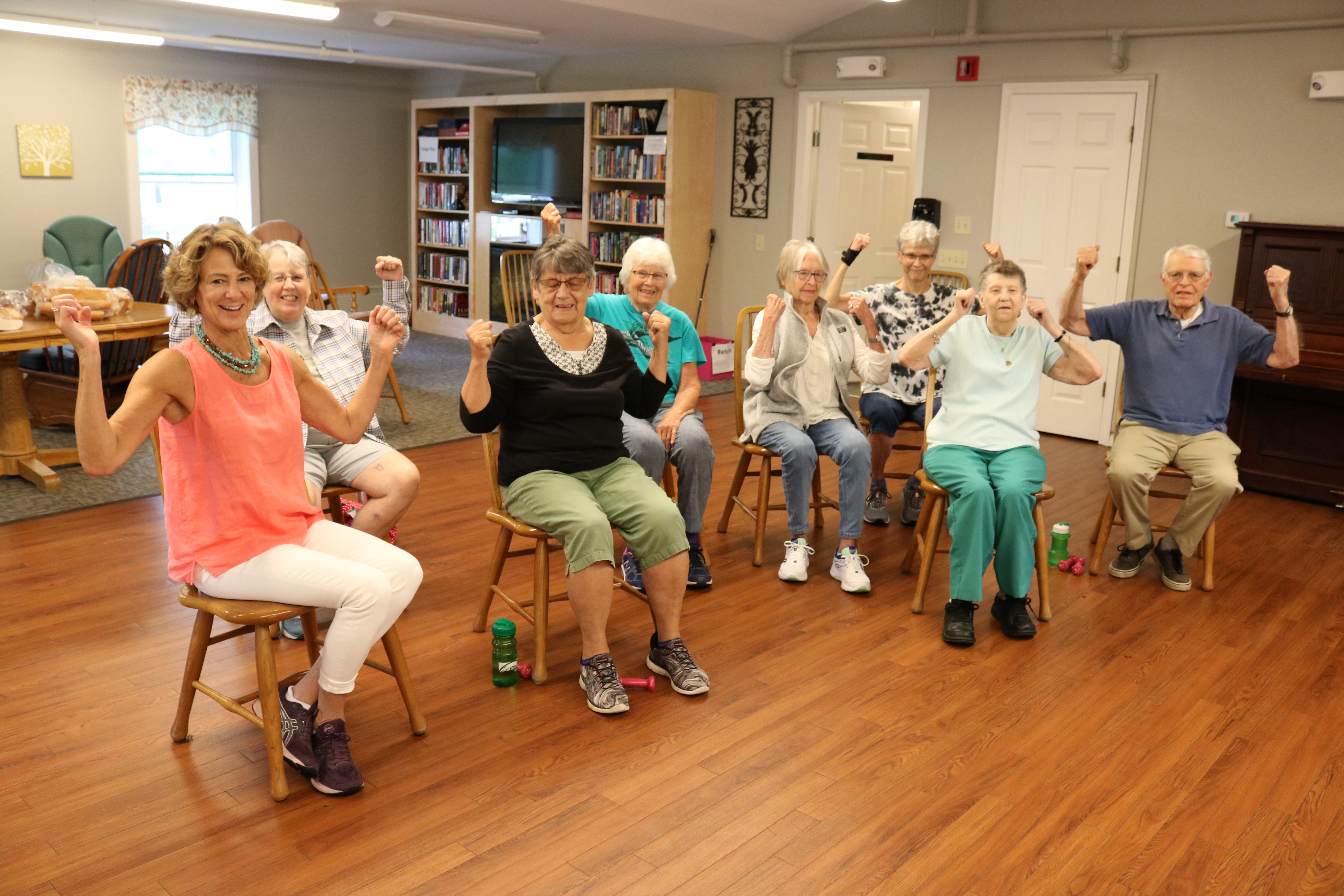 Strength training class for older adults