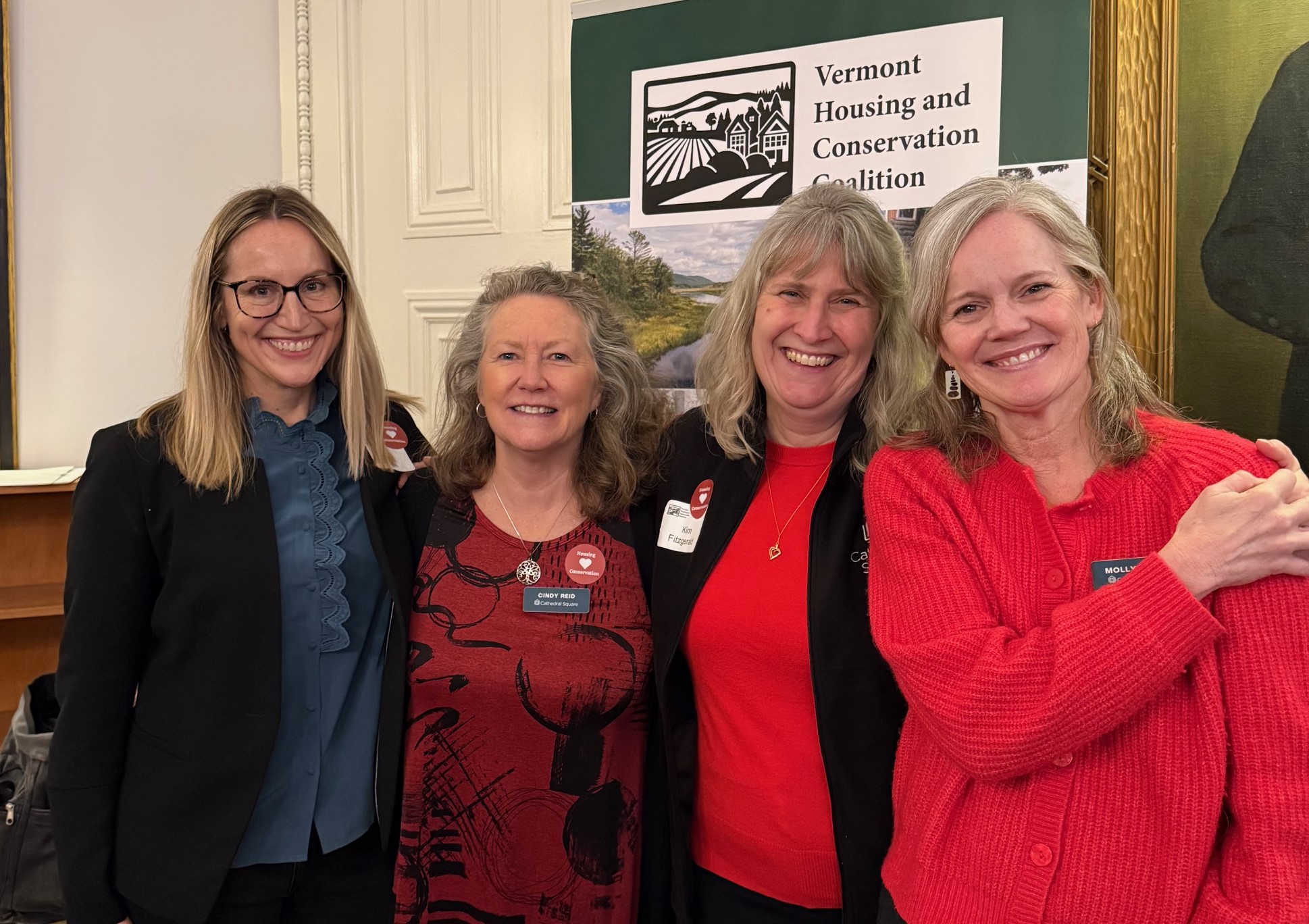 Several Cathedral Square staff members at the Vermont State House